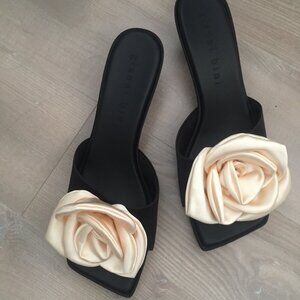 Gianni Bini Alana Satin Flower Dress Sandals